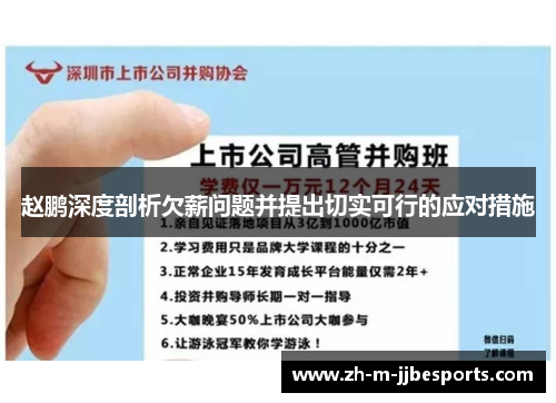 赵鹏深度剖析欠薪问题并提出切实可行的应对措施